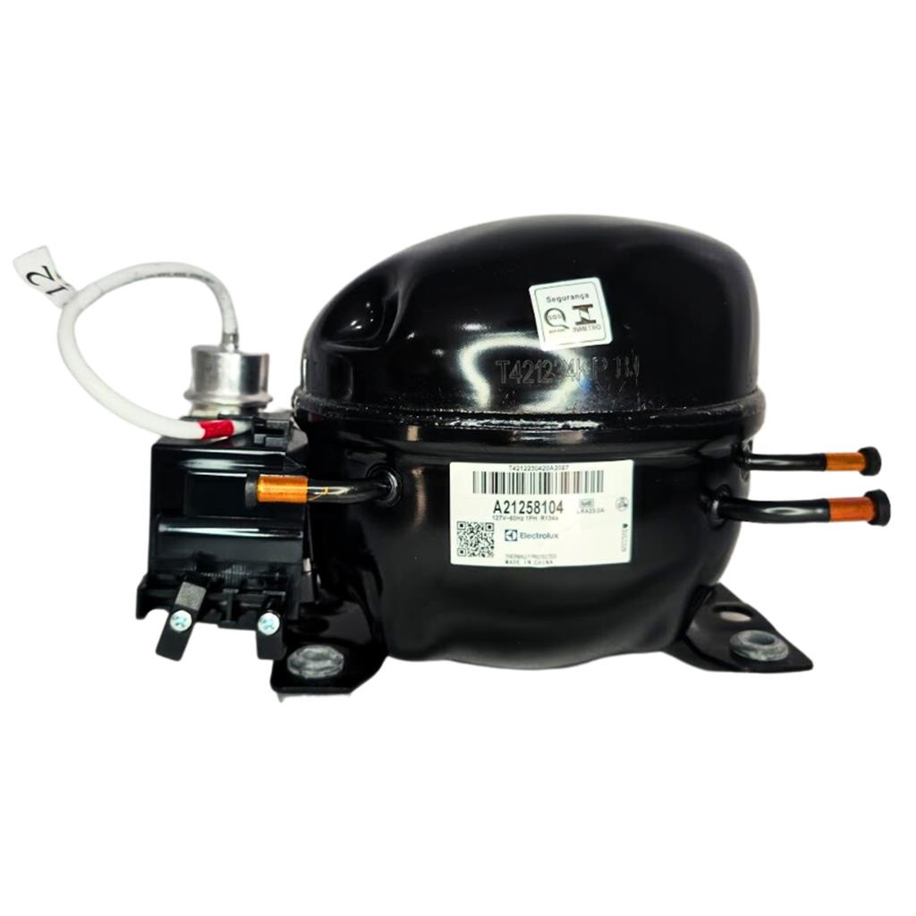 Compressor Com Capacitor EL60H 1/5 127V R134a Electrolux Original Motor de geladeira Refrigerador