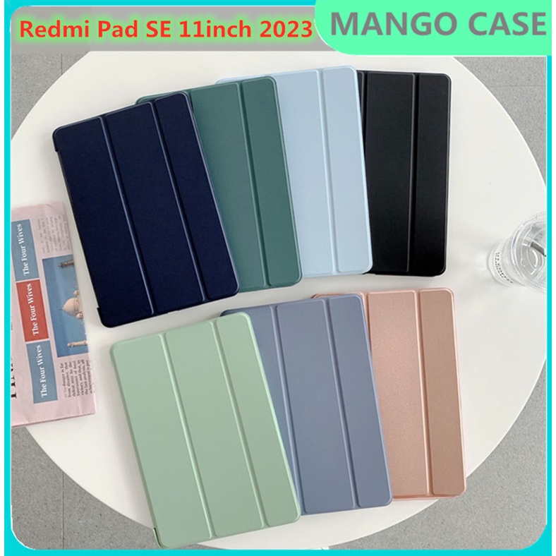 Estojo Para Xiaomi Redmi Pad SE 11inch 2023 Tablet Leather shockproof Adjustable Folding Business Skin feel flip Cover Escritório Anti-Queda Fina E Leve Tampa Do Suporte