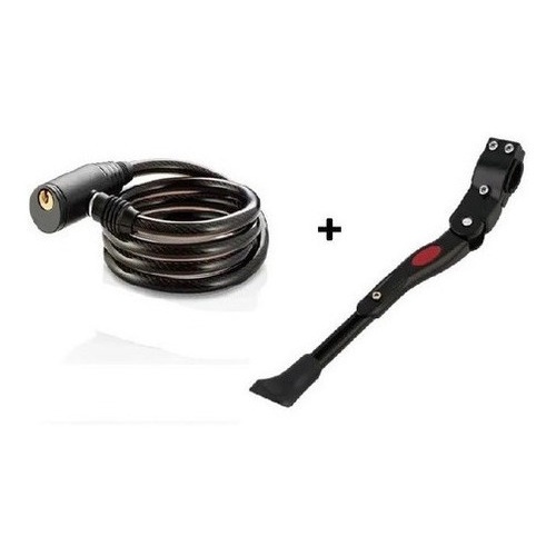 Kit Peças Acessórios Bike Cadeado Tranca + Descanso Lateral em Oferta na Shopee