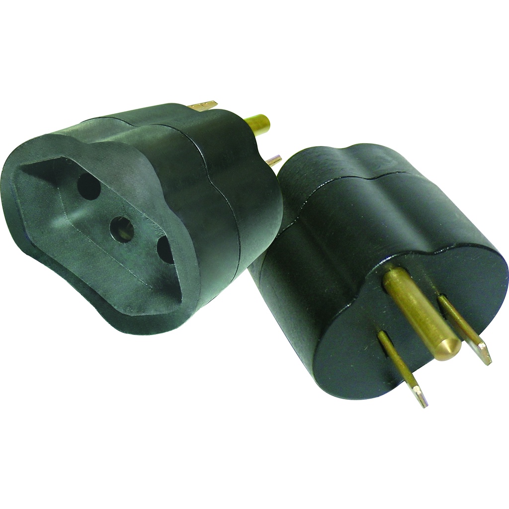 Plugue Adaptador Reverso Preto 15a Maciços Radial 1501.130