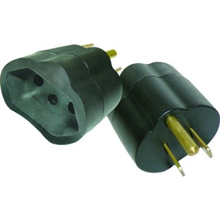 Plugue Adaptador Reverso Preto 15a Maciços Radial 1501.130