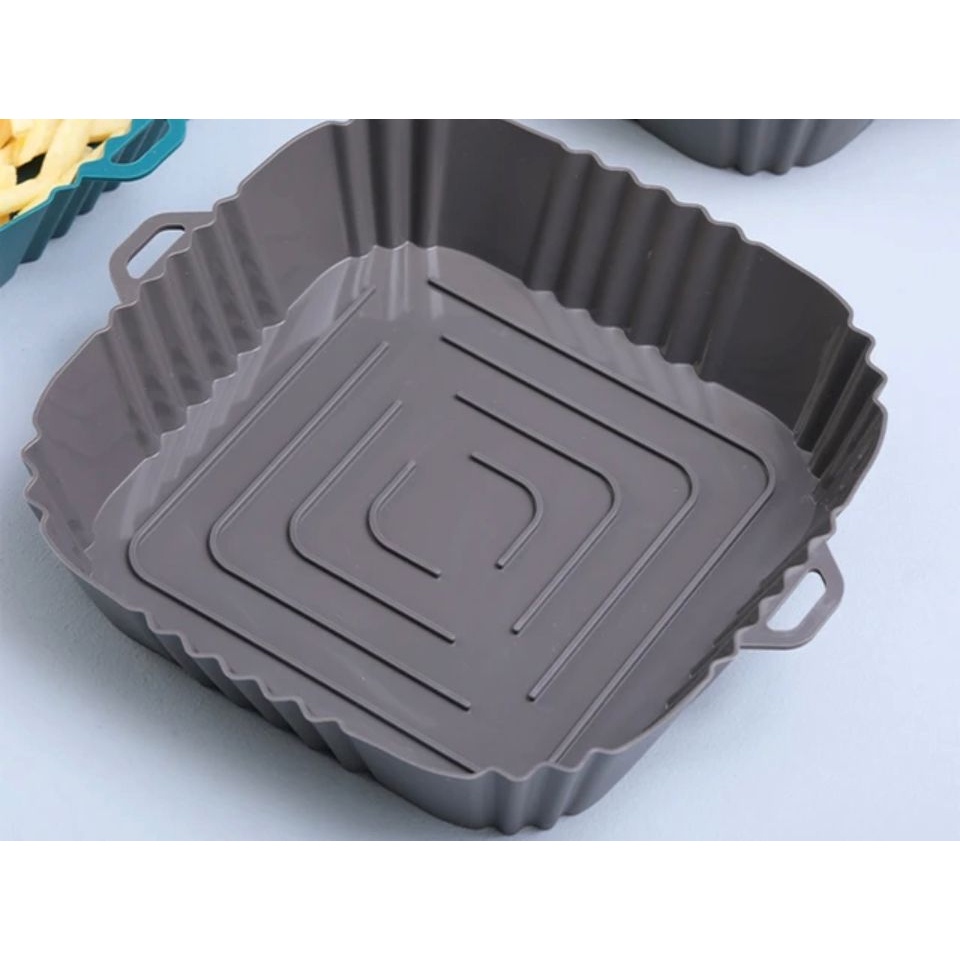 Forma De Silicone Quadrada Para Air Fryer Reutilizável Antiaderente Envio Imediato — imagem 2 de 2