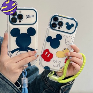 Desenho Animado Mickey & Minnie Caixa De Telefone Para IPhone 15 14 13 12 11 Pro X XS Max 14 15 Plus XR Capa De Pulseira Queda Silicone Macia