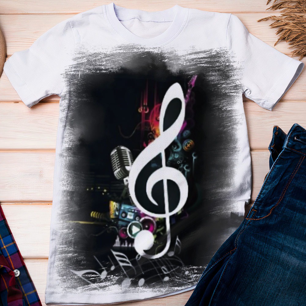 Camiseta Áudio Musica Eletro Som Nota Musical 4 - Dicelli