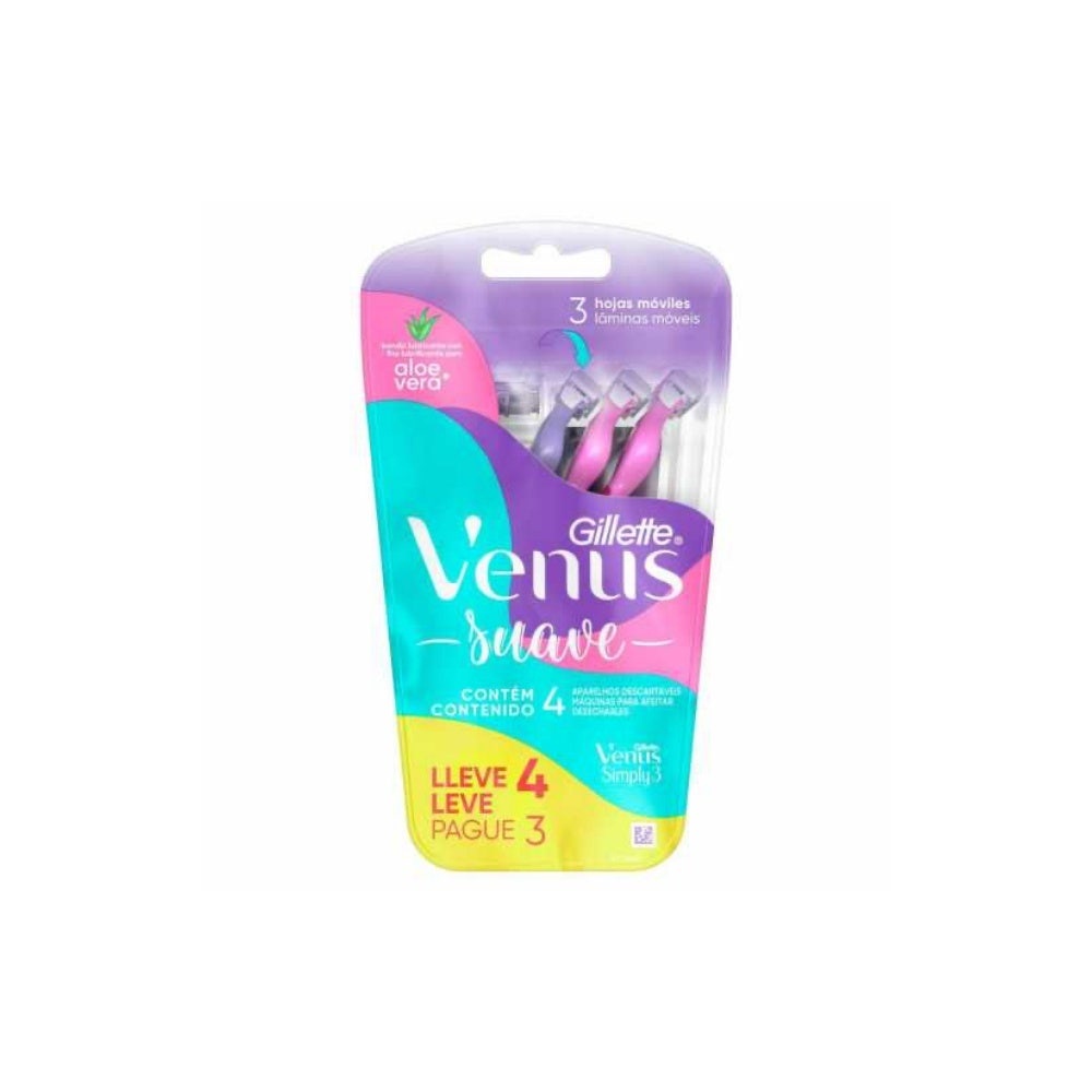 Aparelho Depilatório Gillette Venus 3 Simply Lv4 Pg3 em Oferta na Shopee