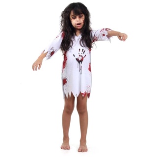 Fantasia de Zumbi Infantil Feminino de Halloween em Oferta na Shopee