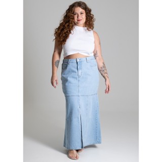 Saia Jeans Sawary Plus Size - 274636