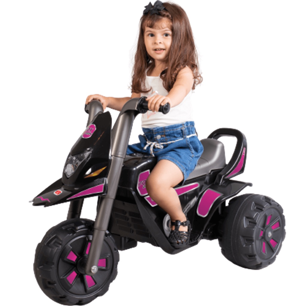 Moto Eletrica Infantil Fox Dark Rosa 6V - Biemme