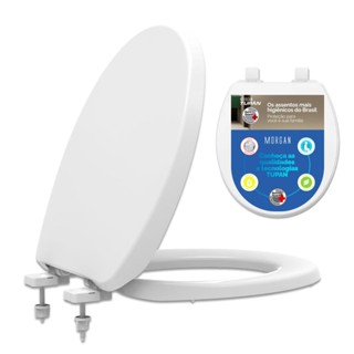 ASSENTO SANITARIO TAMPA PRIVADA UNIVERSAL OVAL BRANCO