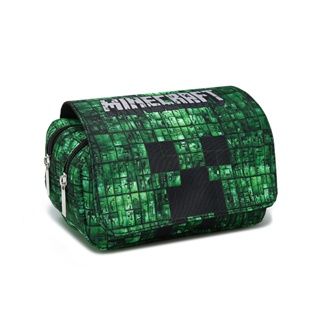 Minecraft 3D Estojo De Lápis 3D Anime Camada Dupla De Estudante Papelaria em Oferta na Shopee