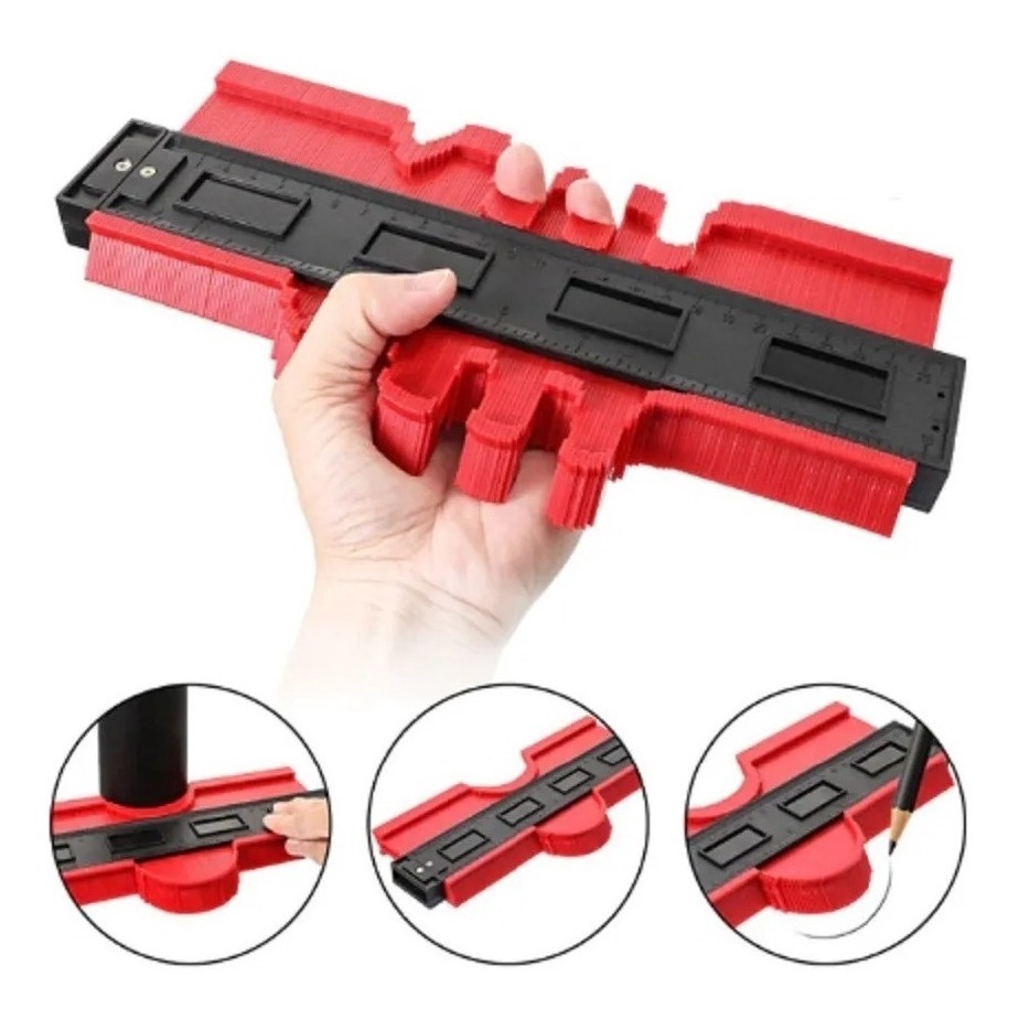 Gabarito Copiador Modelador Contornos Para Recorte De Azulejo Cerâmica Piso Medidor 25cm em Oferta na Shopee