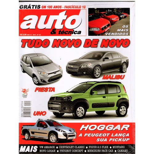 Revista Carro Auto & Técnica Fiesta Malibu Uno Hoggar N°119