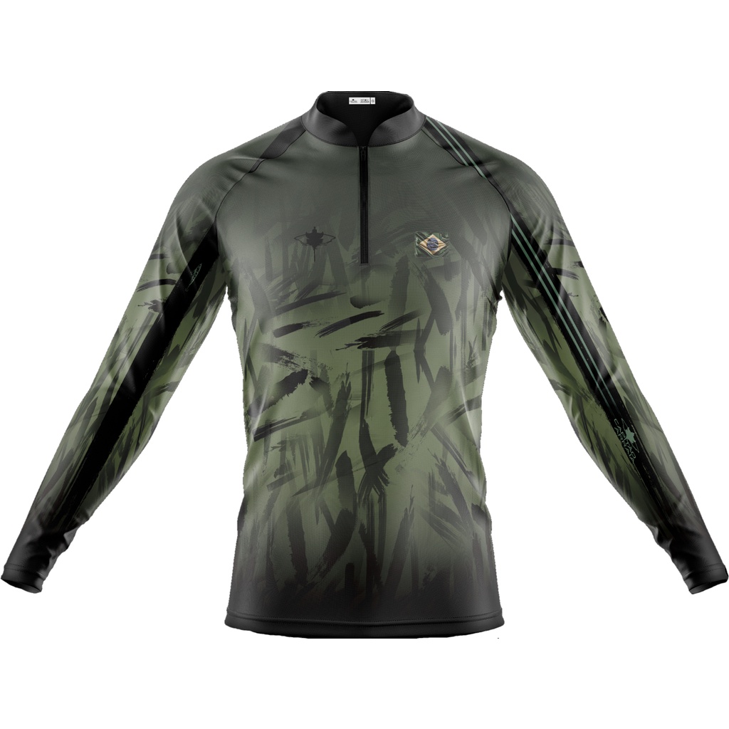 Camisa de Pesca Masculina Brasil, Camisa de Pesca Blusa de Pesca,Camiseta para Pesca com Proteção UV