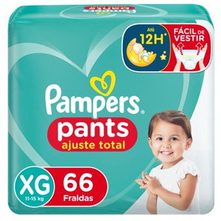 Fralda Pampers Pants Ajuste Total Tamanho XG com 66 Unidades