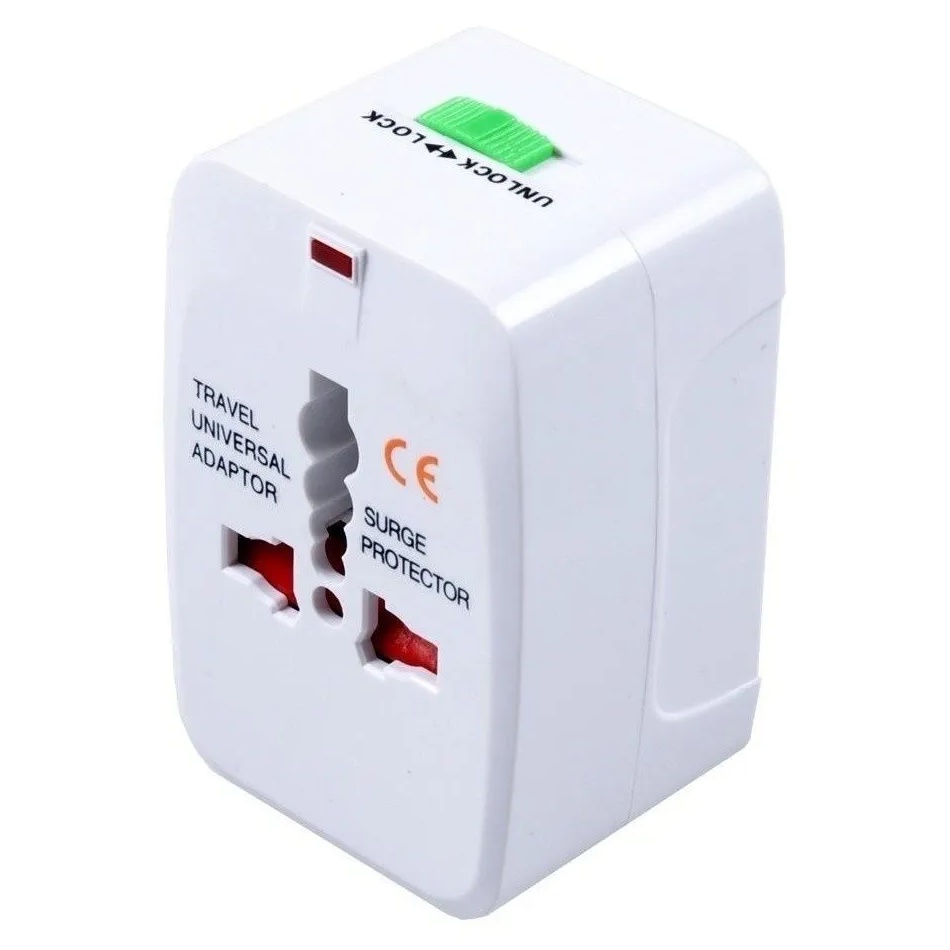 Adaptador Universal Tomada Para Viagem Padrão Internacional Eua Europa Bivolt