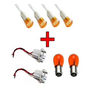 Mini Luz De Grade Laranja + Kit Seta Conjugada