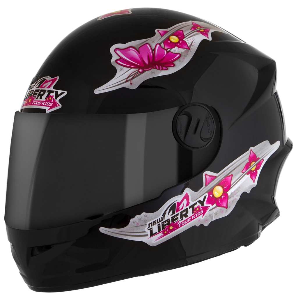Capacete Moto Fechado Pro Tork Liberty For Kids Girls Menina Criança Feminino Vi