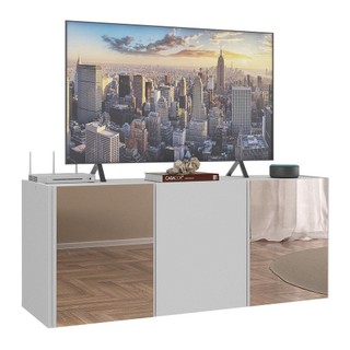 Rack TV até 32 Polegadas 3 Portas Suspenso com Espelhos Multimóveis MP1077 em Oferta na Shopee