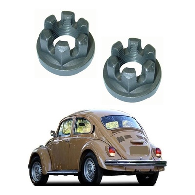 Par Porca Com Aba Cubo Roda Traseira Fusca Brasilia Variant