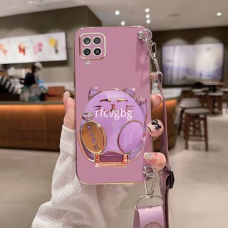 Caixa Samsung Galaxy M33 M53 M51 M31 M31 Prime Lucky Cat Bracket Protetor De Cinta Cruzada