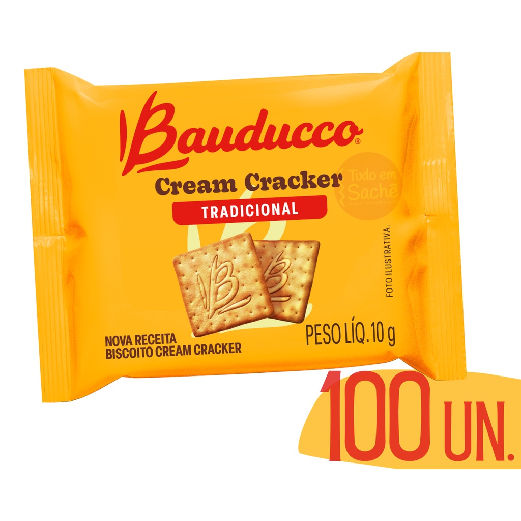 Biscoito Cream Cracker Bolacha Levíssimo Bauducco - 100 unidades