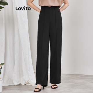 Lovito Casual Lisa Calça Feminina L65ED085 (Preta)