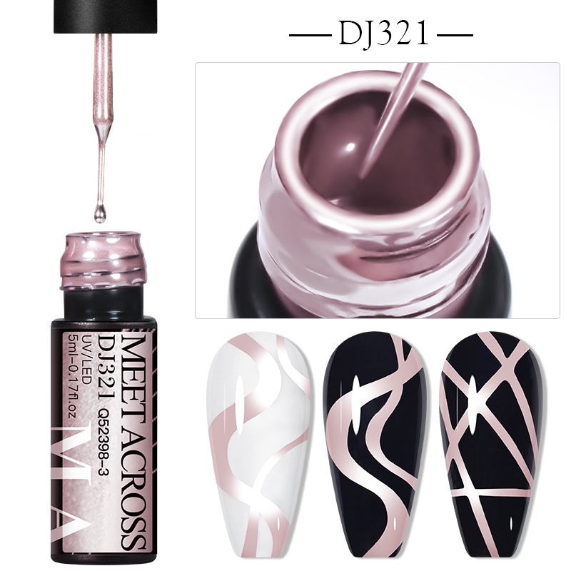 Gel Line METALIZADO 5ml - Rose Gold - DJ321 em Oferta na Shopee