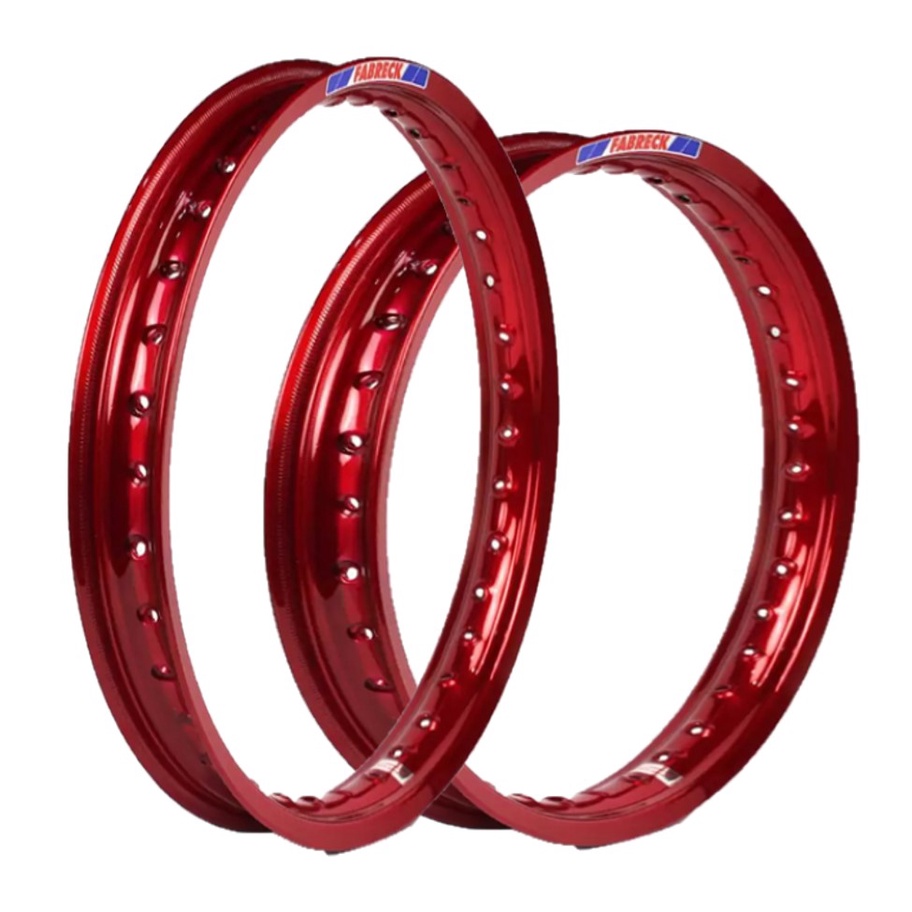 Par Aro Aluminio Vermelho Vitral Moto Xlr 125 18x215+21x185