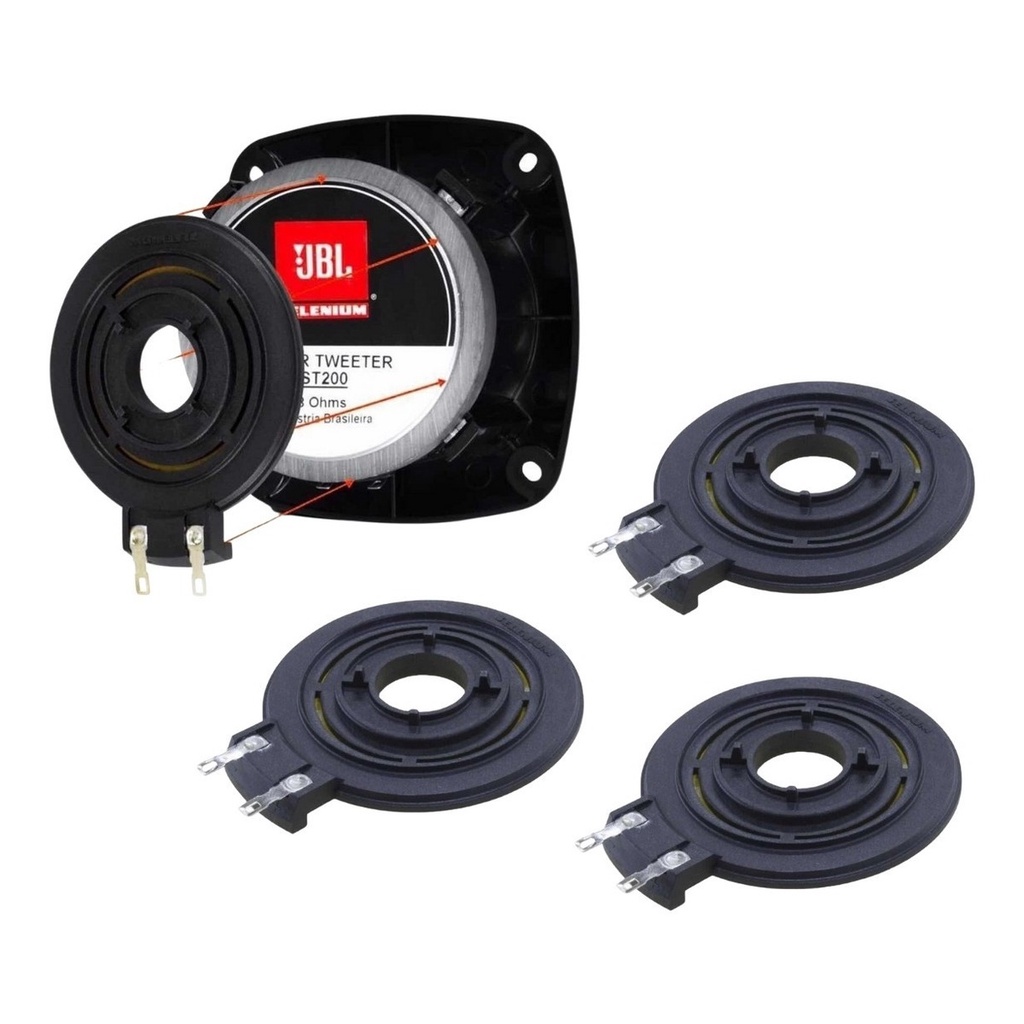 Kit 4 Reparos Originais Super Tweeter JBL Selenium ST200 - 70 Watts RMS