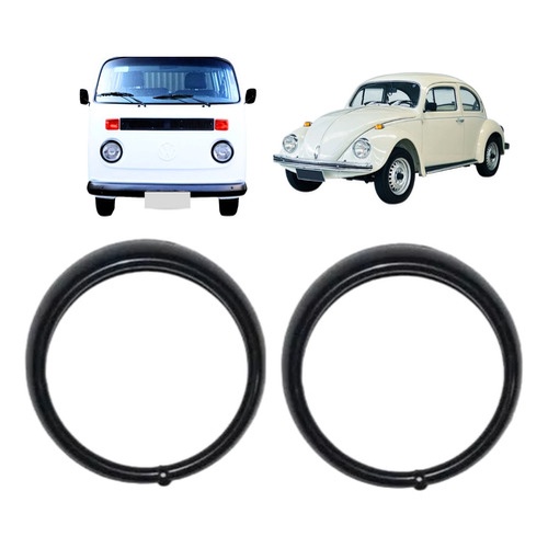 PAR ARO FAROL FUSCA KOMBI PRETO 1 FURO