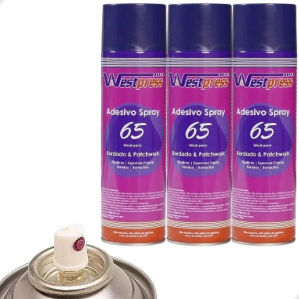 Kit 3 Colas Adesivo Spray 65 Temporaria Bordado Patchwork em Oferta na Shopee