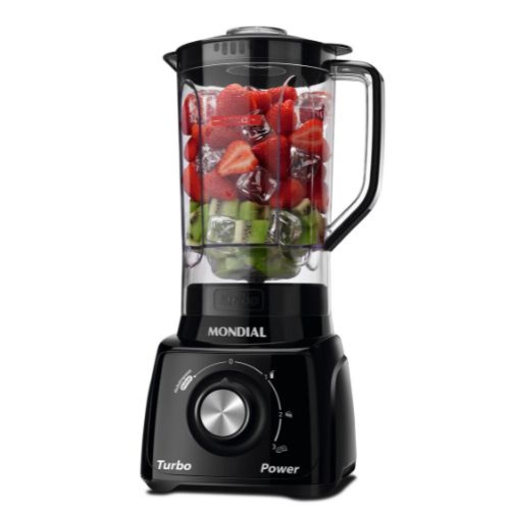 Liquidificador 2,2 L Mondial Turbo Power L-99-FB 500W 3 Vel. - Home Appliances