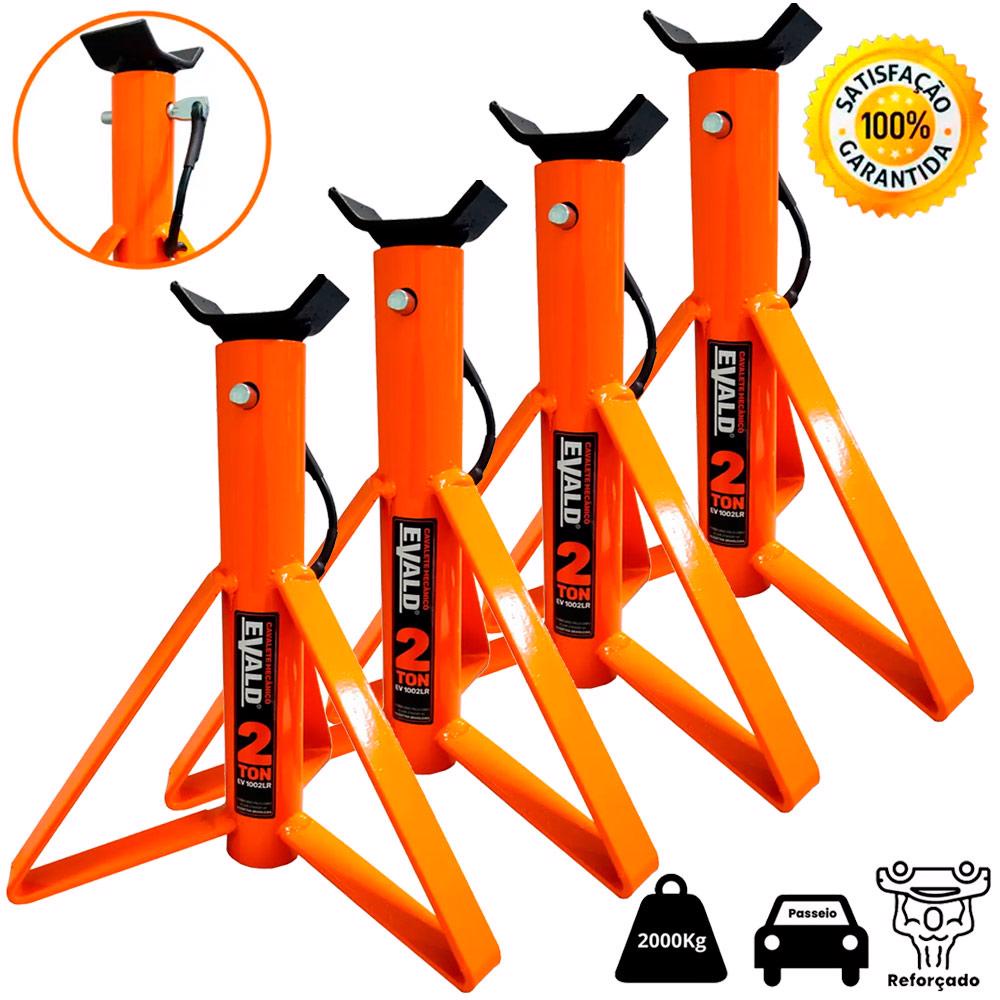 Cavalete Mecânico Automotivo 2 TON Kit 4 Peças EV1002AZ | EV1002LR EVALD em Oferta na Shopee