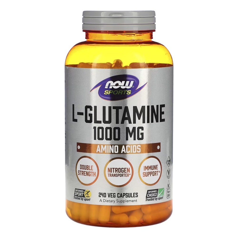 L-Glutamina 1000mg Now Foods Sports 240 Caps Importado