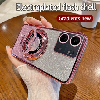 Estojo De Telefone Macio Para Xiaomi Redmi 13C 12C 12 10 10A 10C 9 9A 9C 9T Suporte De Anel Brilhante Gradiente