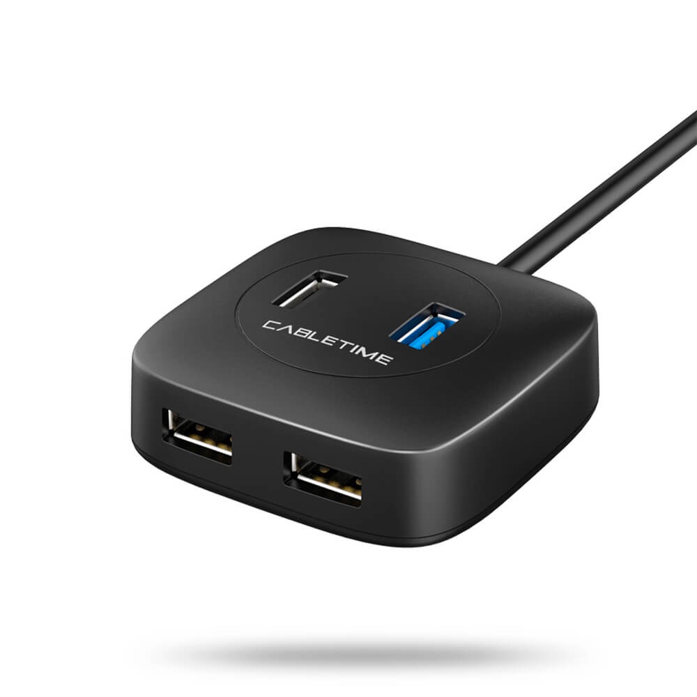 Hub Adaptador USB A 3.0 4 Portas SSD Pendrive 15cm CableTime