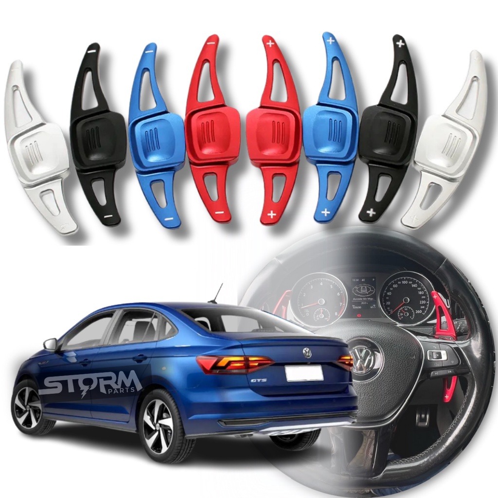 Paddle Shift Vw Virtus 2017 a 2024 Extensor Borboleta Volante Automático aleta cambio botão marcha 1.0 200 Tsi