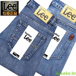 Estoque pronto Jeans Net homens verão grande elástico casual Lee Nzk calças 64278