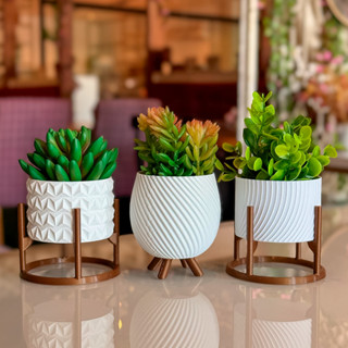 Kit de Vasos Cachepot Minimalista Texturas Vasinho Sala Decoração Delicada para Plantinhas Cactus em Oferta na Shopee