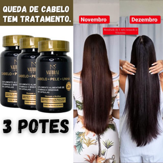 Vitamina Para Cabelo Com Biotina Combate Queda De Cabelo Crescimento Rápido Capsulas Natural Hair em Oferta na Shopee