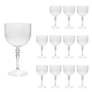 Taça de Gin 500ml 12pcs Acrilíco Lux Premium Resistente em Oferta na Shopee