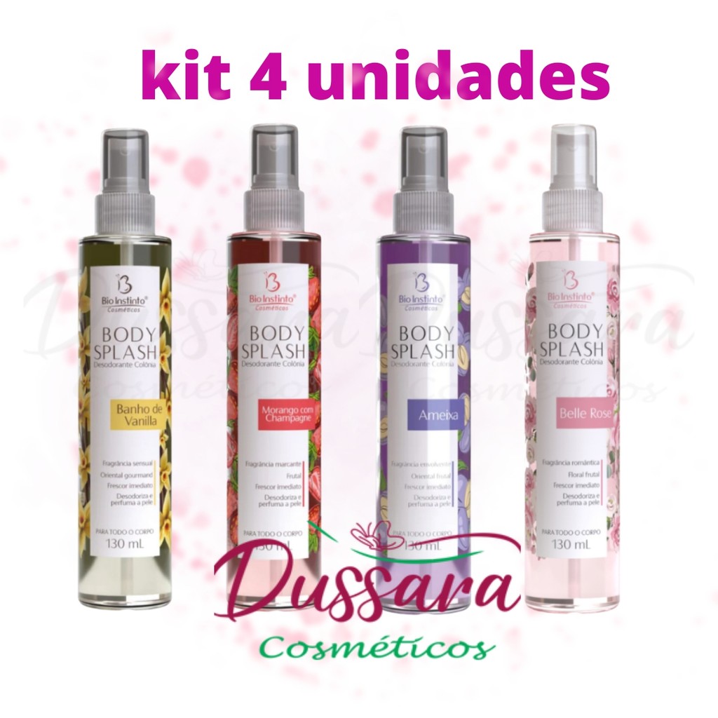 kIT Desosodorante Colônia Body Splash 130ml - Bio Instinto
