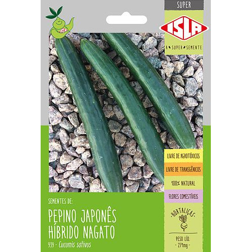Sementes de Pepino Japonês Híbrido Nagato - 271mg - Isla