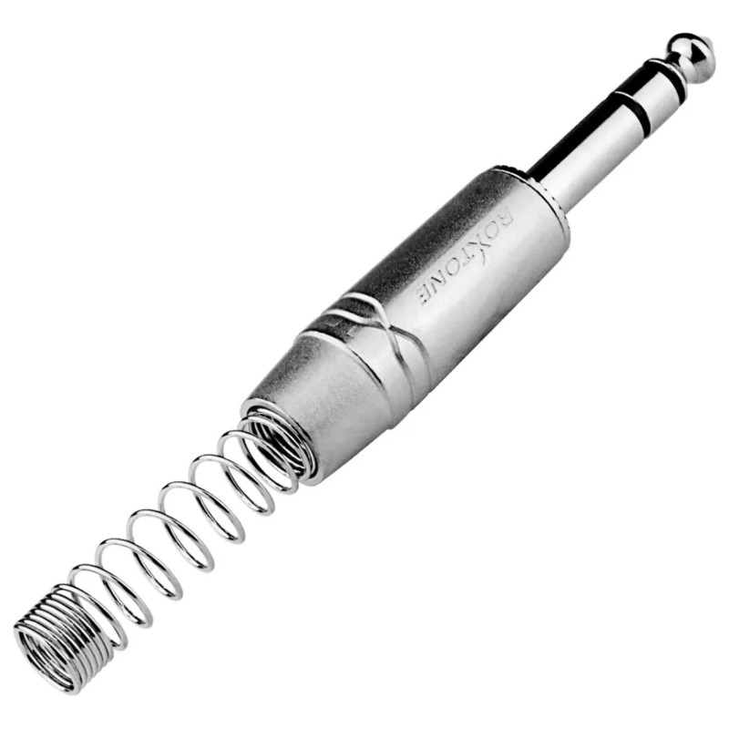 CONECTOR ROXTONE P10 STEREO C/ MOLA NIQUELADO RJ3PP-NN — imagem 2 de 2
