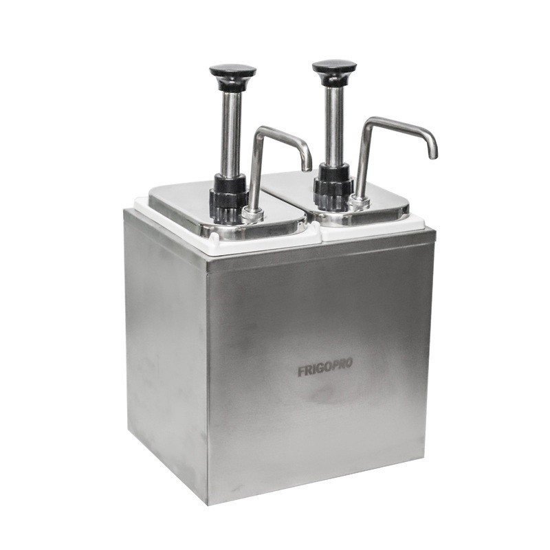 Dispenser Dosador Duplo 6l P/ Molho E Condimentos Aço Inox