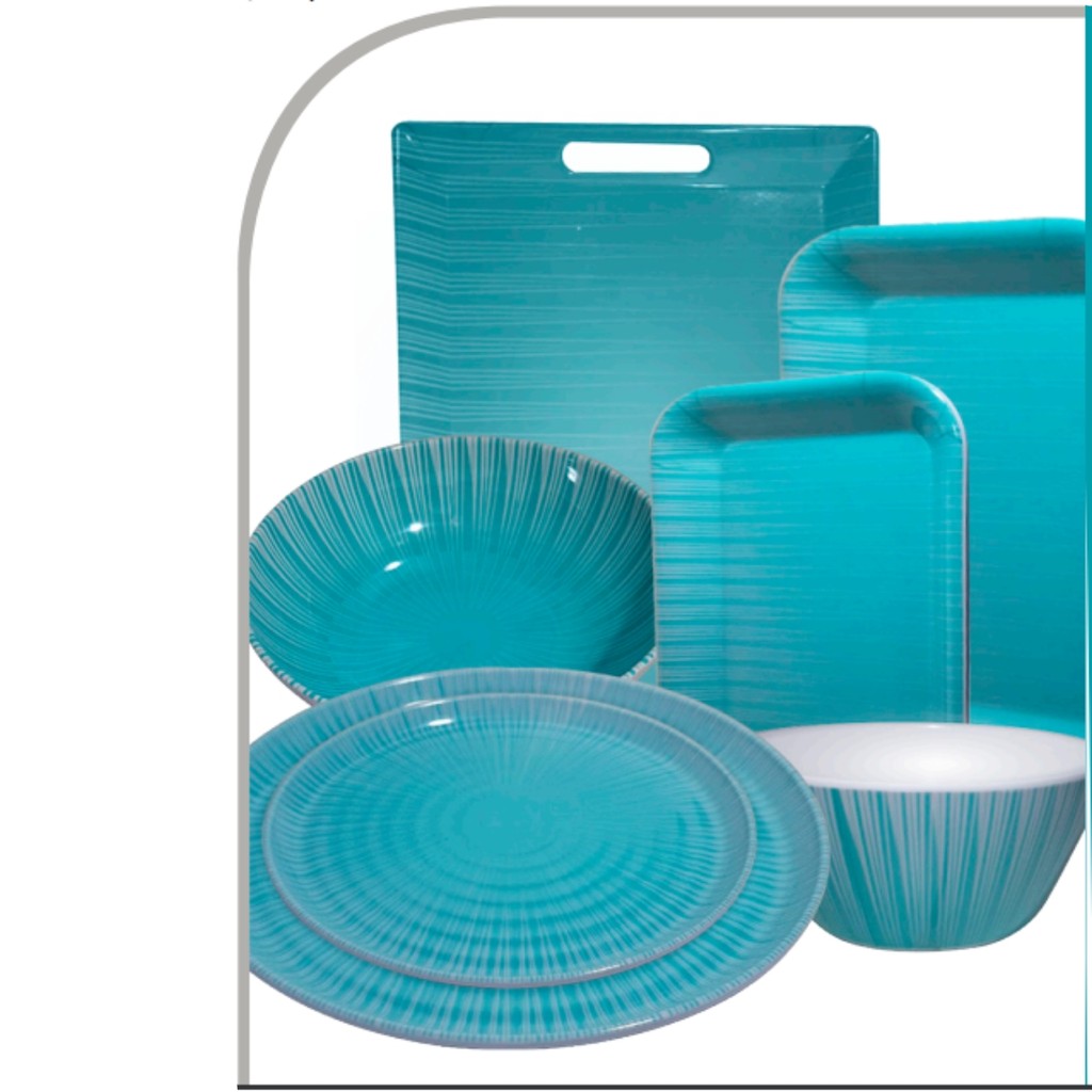 Linha Psicodélica Tiffany Melamina - Escolha Bandeja, Prato, Bowl e Travessa
