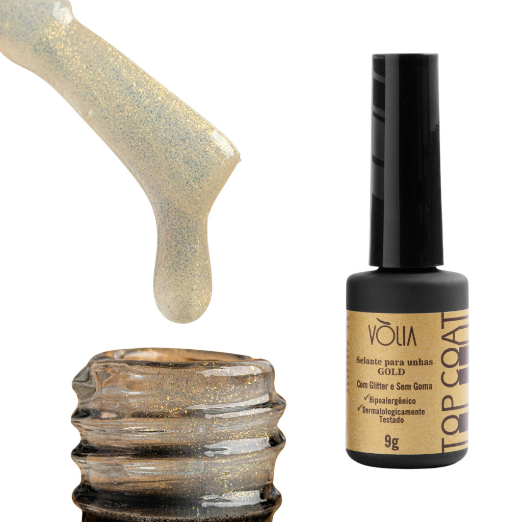 Top Coat Gold 9g Selante Alto Brilho - Vòlia em Oferta na Shopee