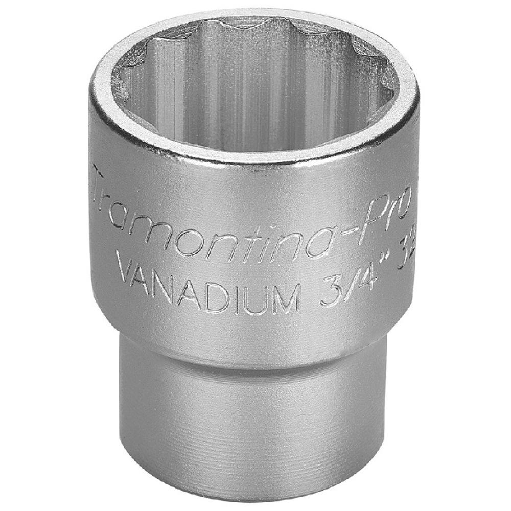 Soquete Estriado em Aço Cromo Vanádio 33 mm - Encaixe 3/4'' Tramontina PRO