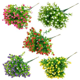 1pcs Mini Flores Artificiais Buquê Flores De Plantas Plásticas Decoração sala estar hotel Flores Decoração