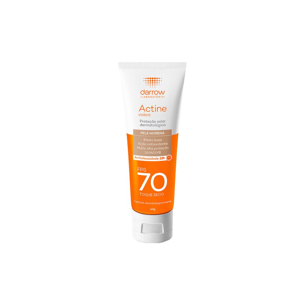 Darrow Actine Colors Protetor Solar Facial FPS70 Pele Morena 40g - Beauty